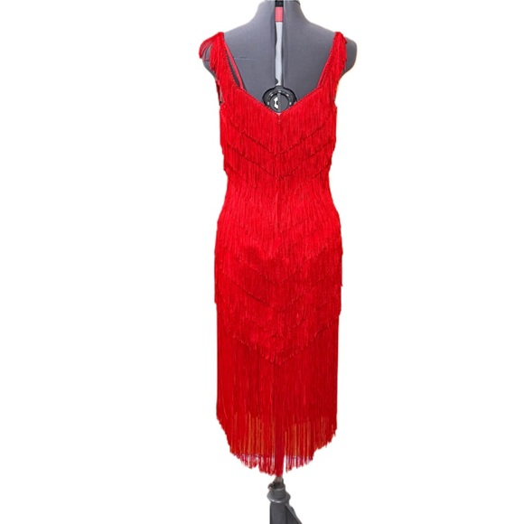 Vintage Red Flapper Dress Dovizia by Jane McCartney - Picture 3 of 8